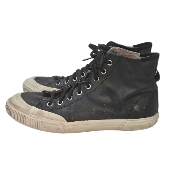 All Saints Other - AllSaints Dumont Black Leather High-Top Sneakers EU 44 US 11 Preowned